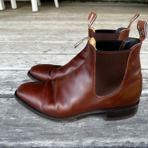 View photo of R.M. Williams Signature Craftsman Boot in Dark Tan Veal Calf