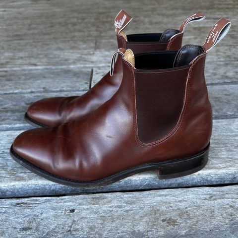 View photo of R.M. Williams Signature Craftsman Boot in Dark Tan Veal Calf