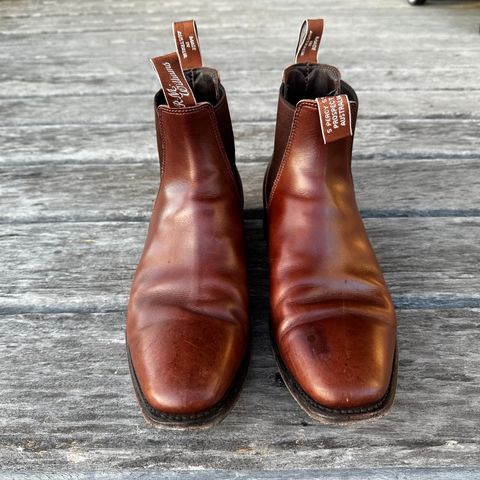 View photo of R.M. Williams Signature Craftsman Boot in Dark Tan Veal Calf