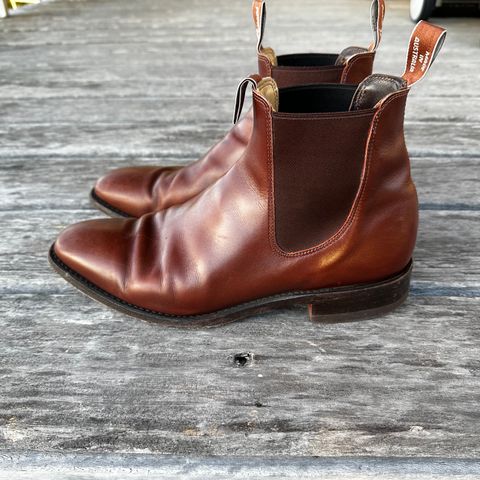 View photo of R.M. Williams Signature Craftsman Boot in Dark Tan Veal Calf