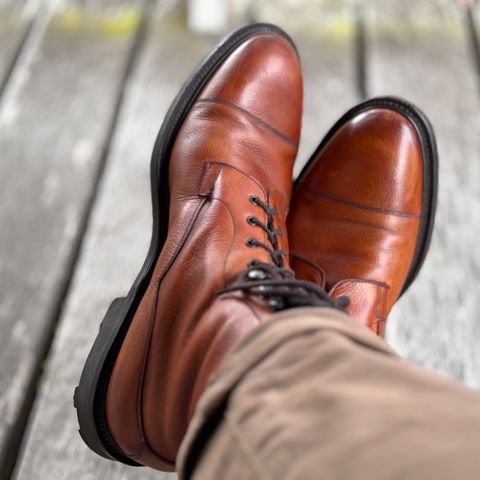 Edward Green Galway in Rosewood Country Calf