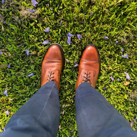 Edward Green Galway in Rosewood Country Calf
