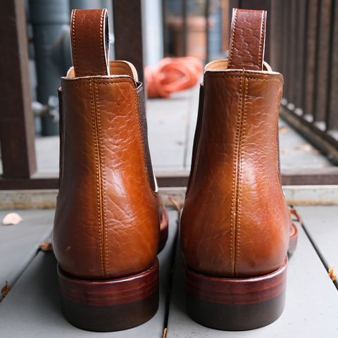 Benzein The Seventh Chelsea Boot in Shinki Brown Oiled Horsebutt