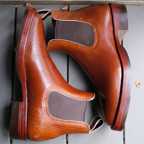 Benzein The Seventh Chelsea Boot in Shinki Brown Oiled Horsebutt