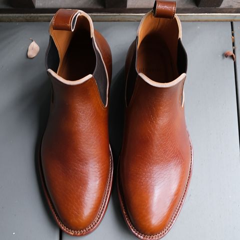 Benzein The Seventh Chelsea Boot in Shinki Brown Oiled Horsebutt