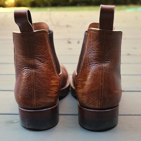 View photo of Benzein The Seventh Chelsea Boot in Shinki Brown Oiled Horsebutt