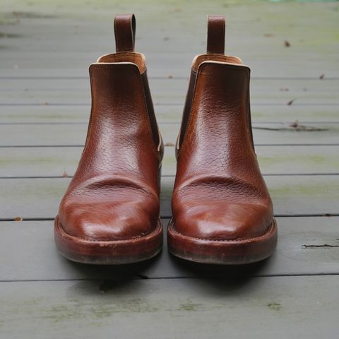 View photo of Benzein The Seventh Chelsea Boot in Shinki Brown Oiled Horsebutt