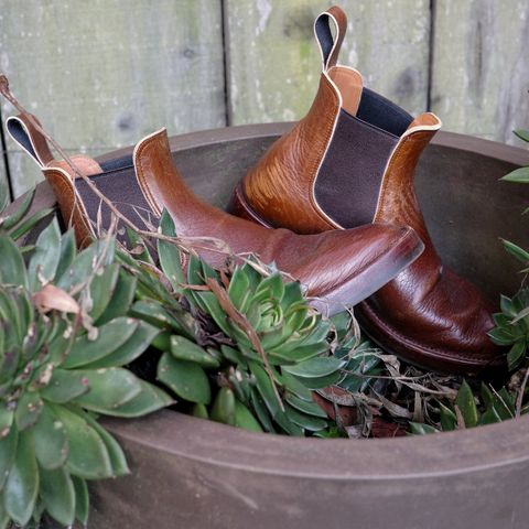 View photo of Benzein The Seventh Chelsea Boot in Shinki Brown Oiled Horsebutt