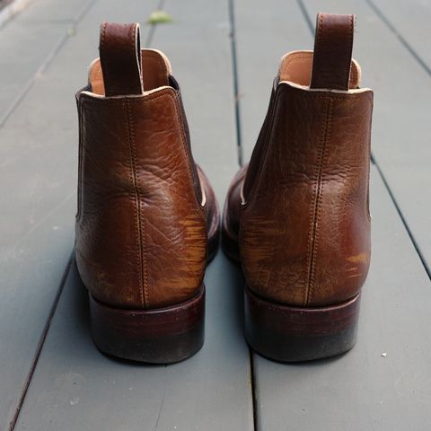 View photo of Benzein The Seventh Chelsea Boot in Shinki Brown Oiled Horsebutt