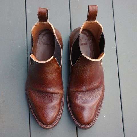 View photo of Benzein The Seventh Chelsea Boot in Shinki Brown Oiled Horsebutt