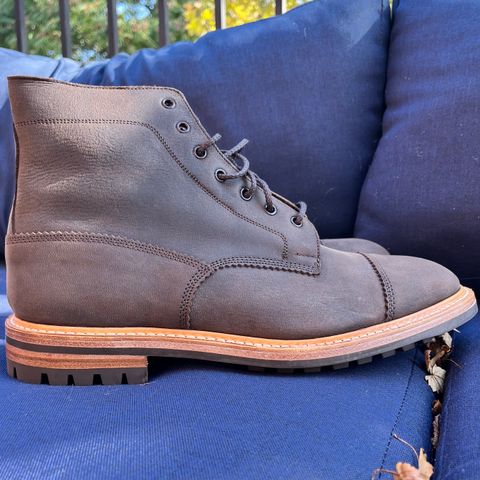 Tricker's x Division Road Dean Boot in C.F. Stead Bronze Unicorn Elk