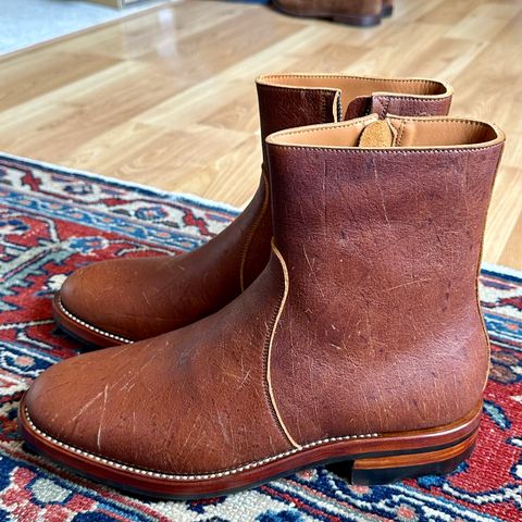 Briselblack The Stride Side Zip Boots in C.F. Stead Dragon's Blood Kudu