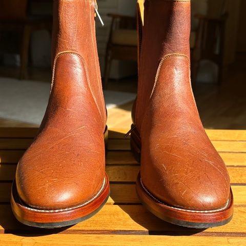 Briselblack The Stride Side Zip Boots in C.F. Stead Dragon's Blood Kudu
