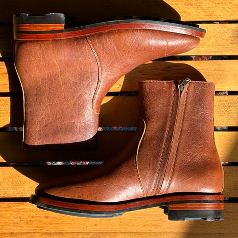 Briselblack The Stride Side Zip Boots in C.F. Stead Dragon's Blood Kudu