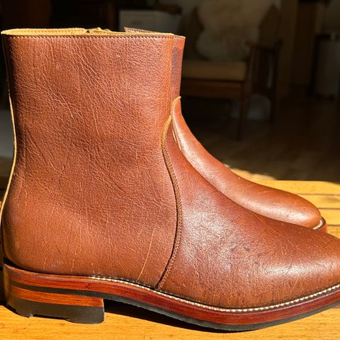 Briselblack The Stride Side Zip Boots in C.F. Stead Dragon's Blood Kudu