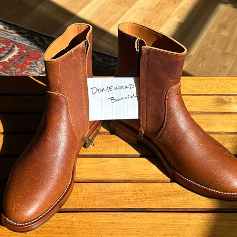 Briselblack The Stride Side Zip Boots in C.F. Stead Dragon's Blood Kudu