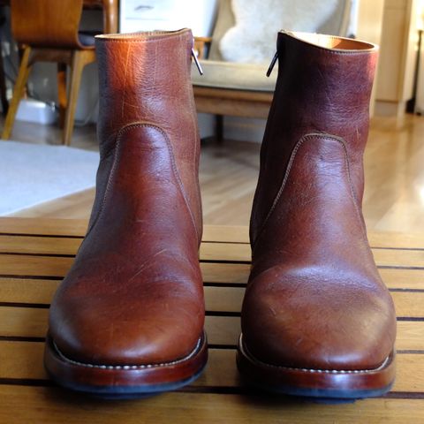 Briselblack The Stride Side Zip Boots in C.F. Stead Dragon's Blood Kudu