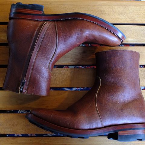 Briselblack The Stride Side Zip Boots in C.F. Stead Dragon's Blood Kudu