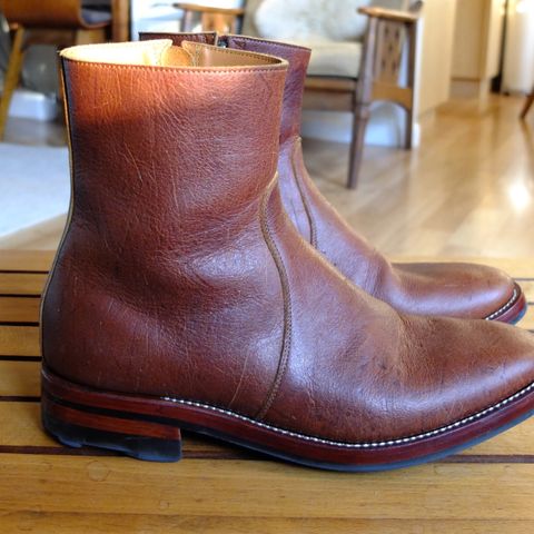 Briselblack The Stride Side Zip Boots in C.F. Stead Dragon's Blood Kudu