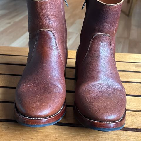 Briselblack The Stride Side Zip Boots in C.F. Stead Dragon's Blood Kudu
