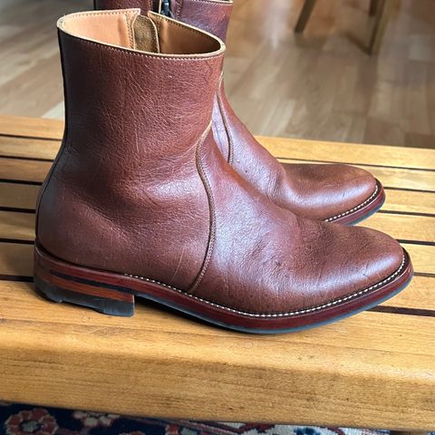 Briselblack The Stride Side Zip Boots in C.F. Stead Dragon's Blood Kudu