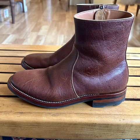 Briselblack The Stride Side Zip Boots in C.F. Stead Dragon's Blood Kudu