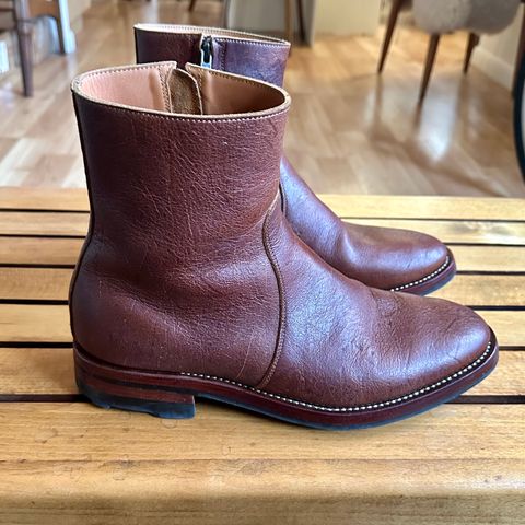 Briselblack The Stride Side Zip Boots in C.F. Stead Dragon's Blood Kudu