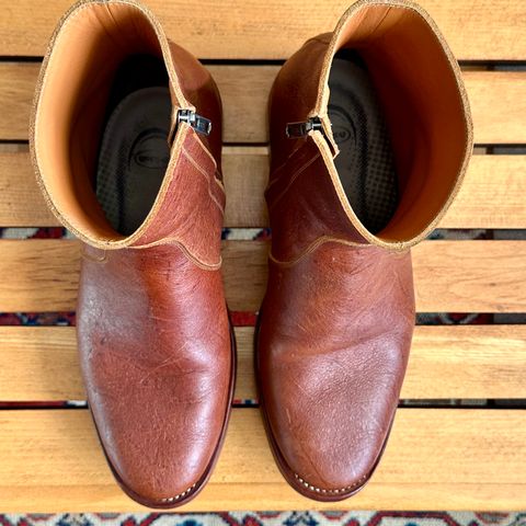 Briselblack The Stride Side Zip Boots in C.F. Stead Dragon's Blood Kudu