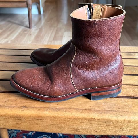 Briselblack The Stride Side Zip Boots in C.F. Stead Dragon's Blood Kudu