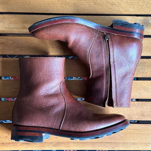 Briselblack The Stride Side Zip Boots in C.F. Stead Dragon's Blood Kudu