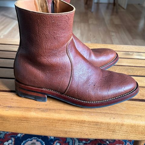 Briselblack The Stride Side Zip Boots in C.F. Stead Dragon's Blood Kudu