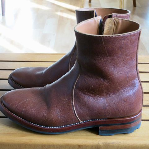 Briselblack The Stride Side Zip Boots in C.F. Stead Dragon's Blood Kudu