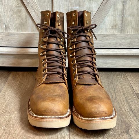Nicks Traveler in Horween Orange Predator