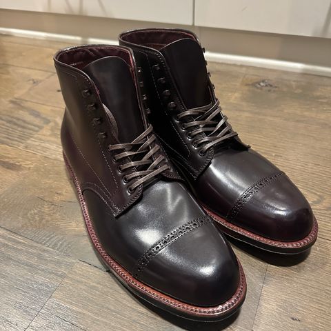 View photo of Alden Alden X Brogue Jumper boot in Horween Color 8 Shell Cordovan