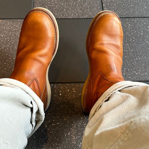 View photo of Viberg Roper Boot in Natural Japanese Cowhide