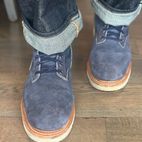 Viberg Scout Boot in Horween Navy Latigo Rough Out