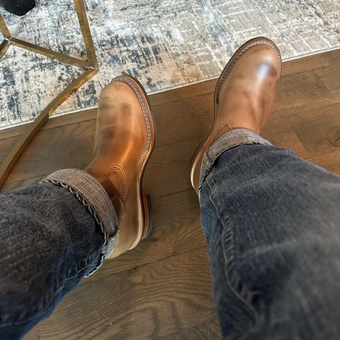 View photo of Wesco Ship John X Boss in Horween Natural Chromexcel