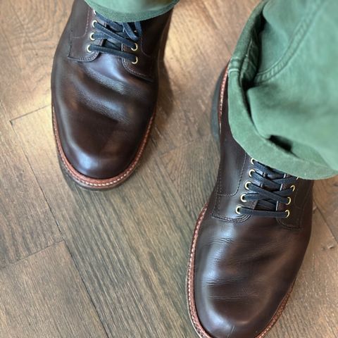 View photo of Alden Plain Toe “Roy” Boot in Horween Brown Chromexcel