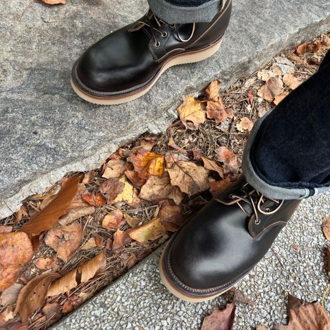 View photo of Viberg Scout Boot in Horween Brown Waxed Flesh