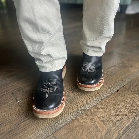 Rios of Mercedes x The Black Bear Brand The Wild West Roughrider in Horween Black Chromexcel Horsehide
