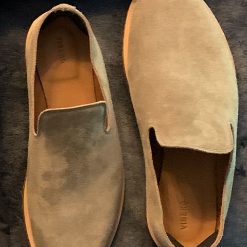 View photo of Viberg Slipper in C.F. Stead Light Visone Kudu Roughout