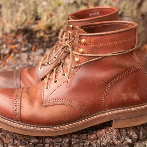 John Lofgren Combat Boots in Shinki Wabi-Sabi Horsebutt
