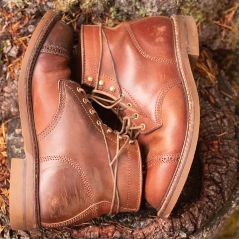 John Lofgren Combat Boots in Shinki Wabi-Sabi Horsebutt