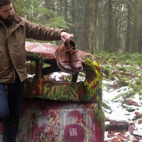 John Lofgren Combat Boots in Shinki Wabi-Sabi Horsebutt