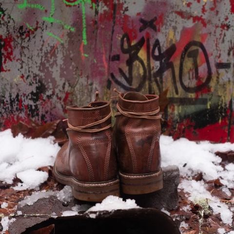 John Lofgren Combat Boots in Shinki Wabi-Sabi Horsebutt
