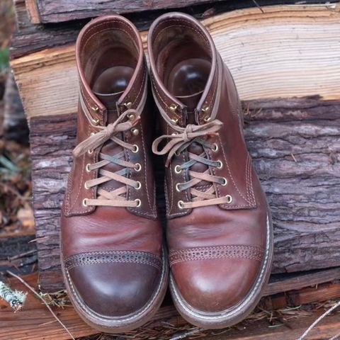 John Lofgren Combat Boots in Shinki Wabi-Sabi Horsebutt