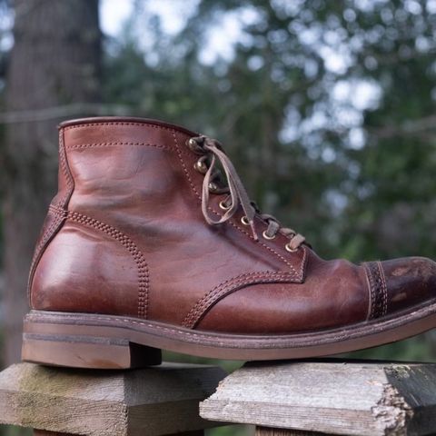 John Lofgren Combat Boots in Shinki Wabi-Sabi Horsebutt