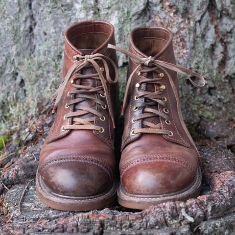 John Lofgren Combat Boots in Shinki Wabi-Sabi Horsebutt