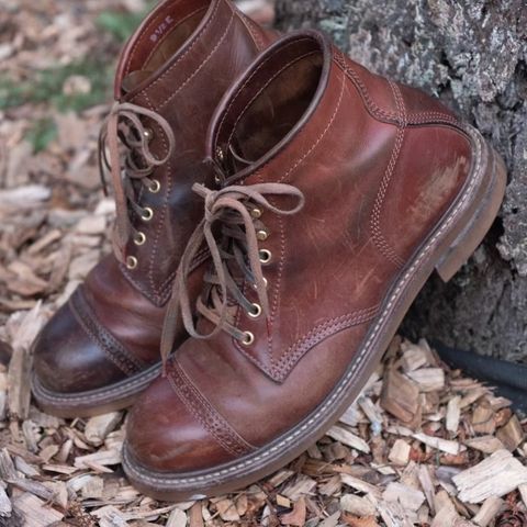 John Lofgren Combat Boots in Shinki Wabi-Sabi Horsebutt
