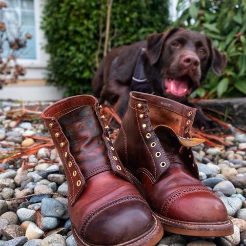 John Lofgren Combat Boots in Shinki Wabi-Sabi Horsebutt